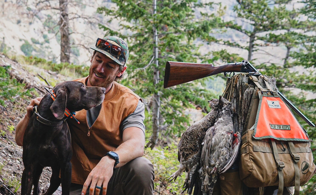 Hunter after successful dusky grouse hunt